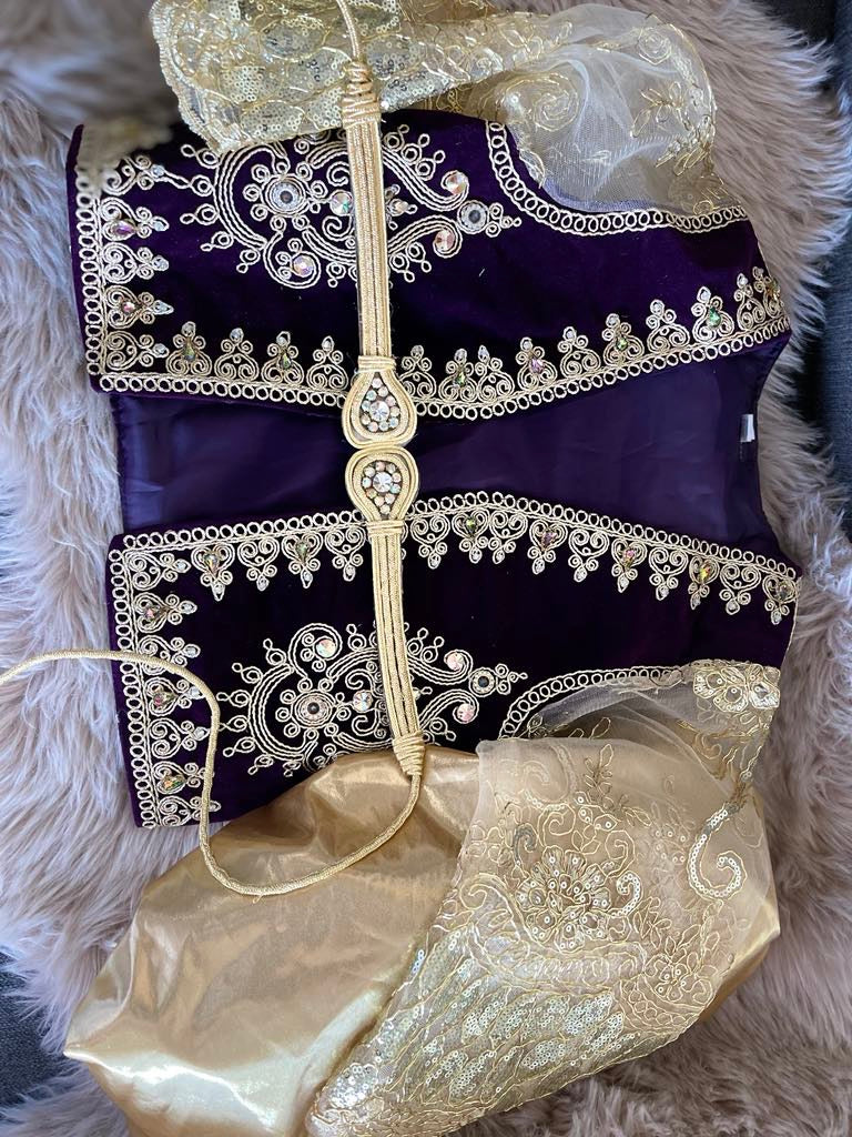 Ensemble karakou fille - violet